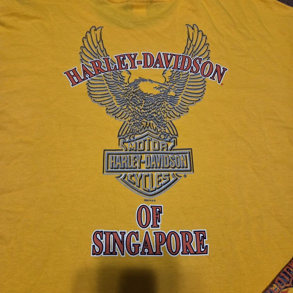 Harley Davidson Long Sleeve Shirt Mens XL Graphic Biker Tee Y2K Logo Singapore - Picture 6 of 9